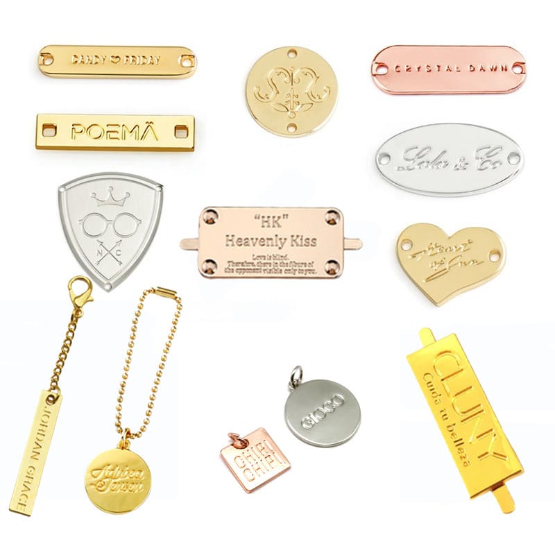 engraved metal tags for handbags