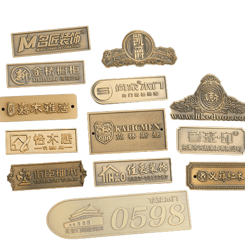 embossed brass tags