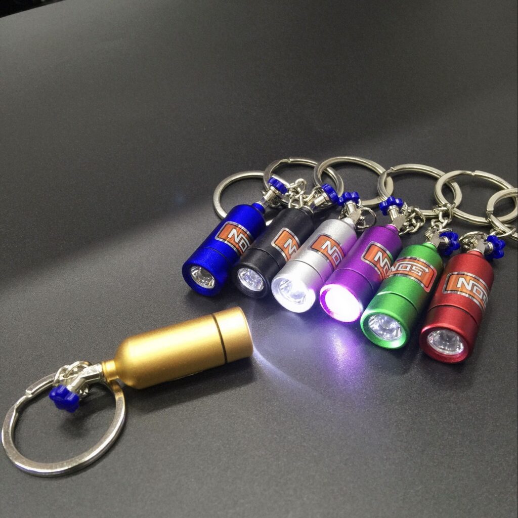 car oxygen cylinder shape keychain