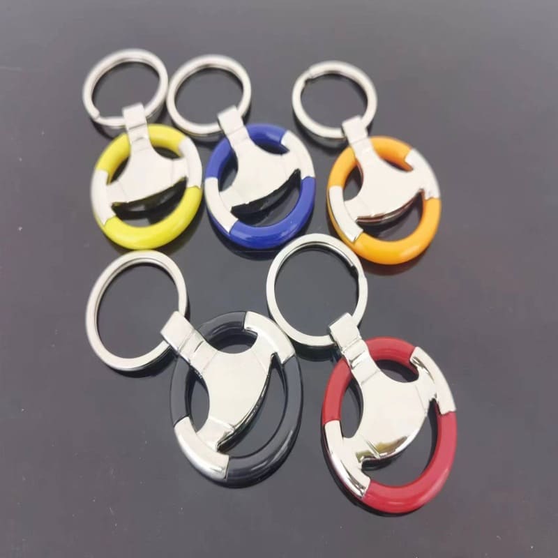 Car Steering Wheel shape metal keychain