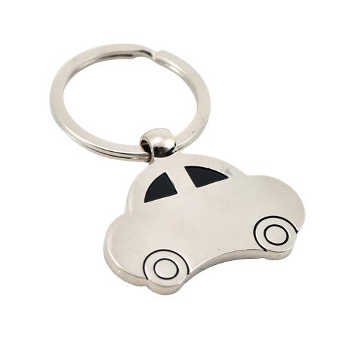 car shape metal keychain