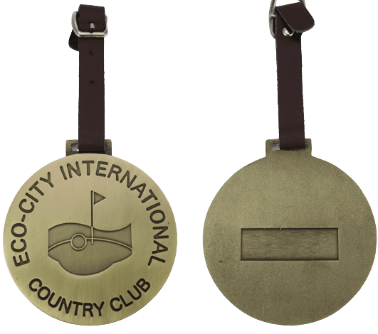 custom golf bag metal tags