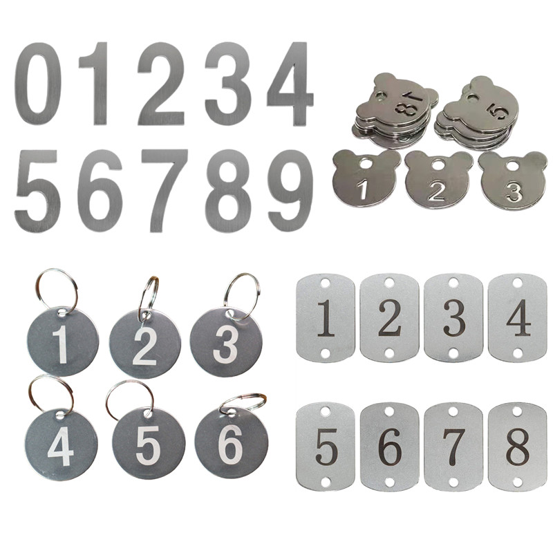 custom stainless steel number tags