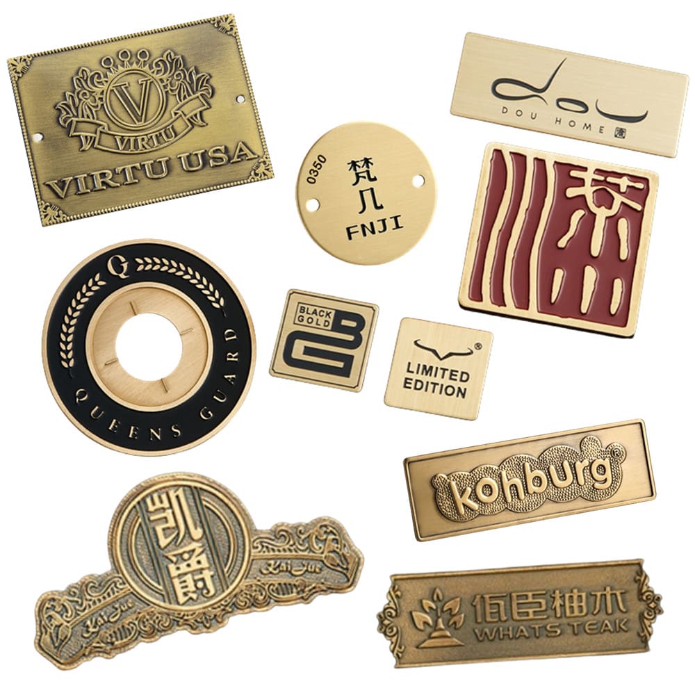 custom brass label