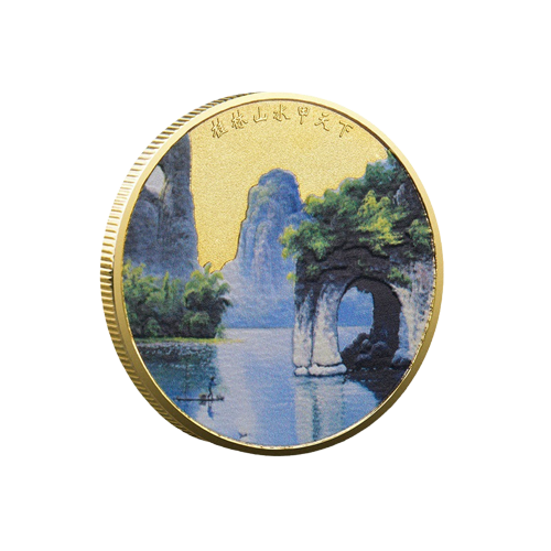 Color printed coin
