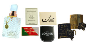 custom metal labels for perfume