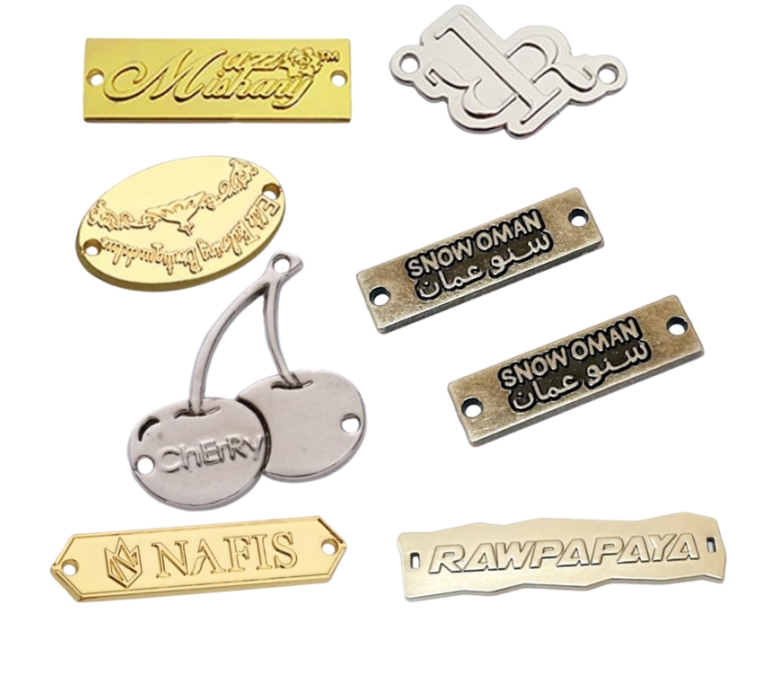 Embossed metal tags labels for hats