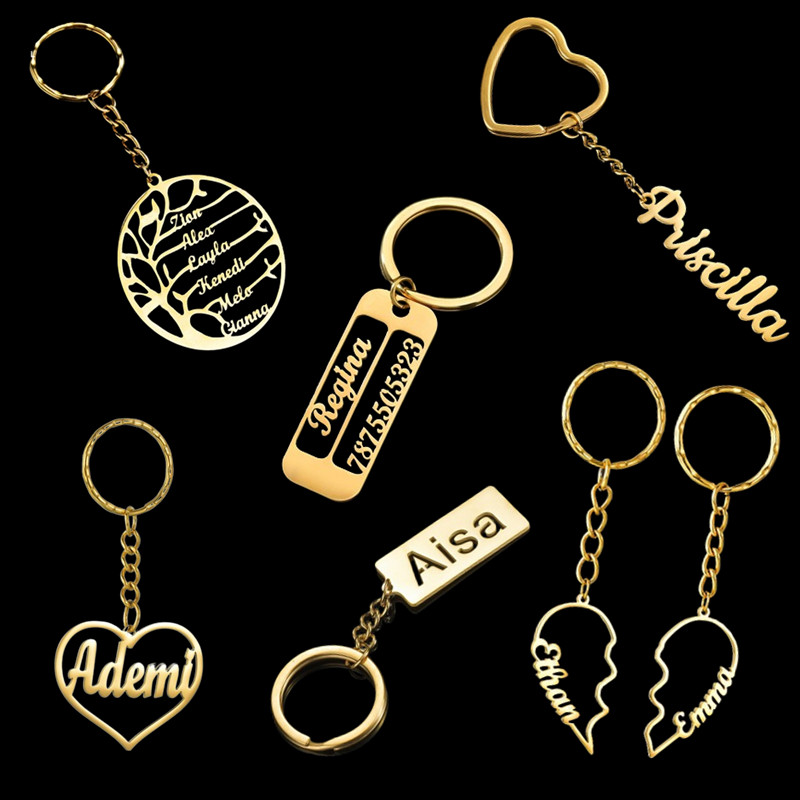 custom name keychains