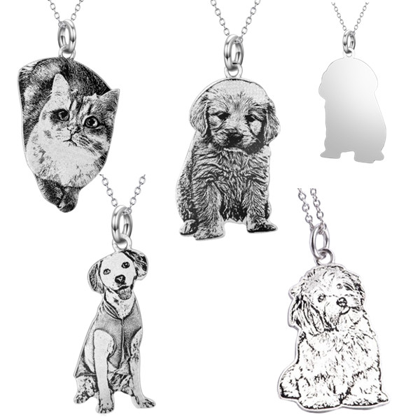 Sterling Silver pendant with dog picture