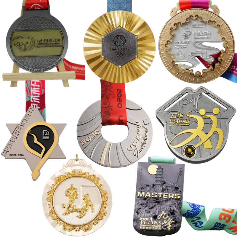 custom 2-tone plated metal medals