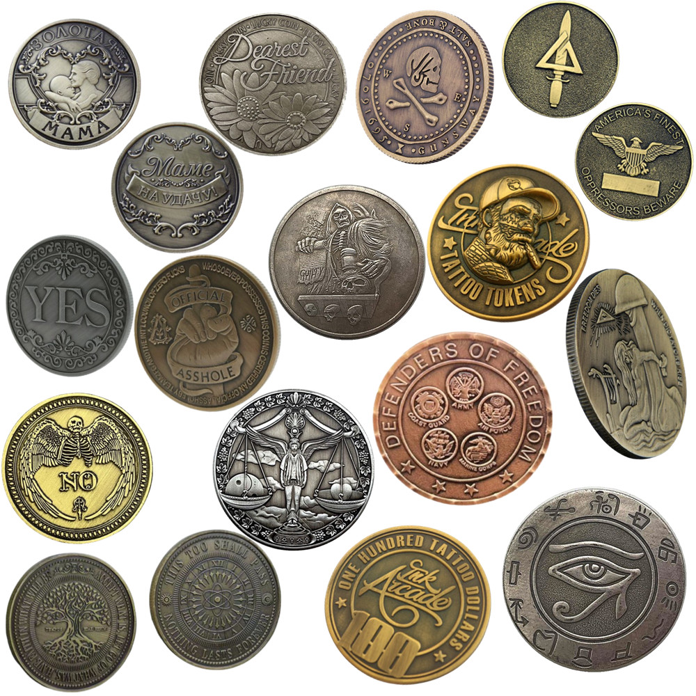 custom antique plating metal coins