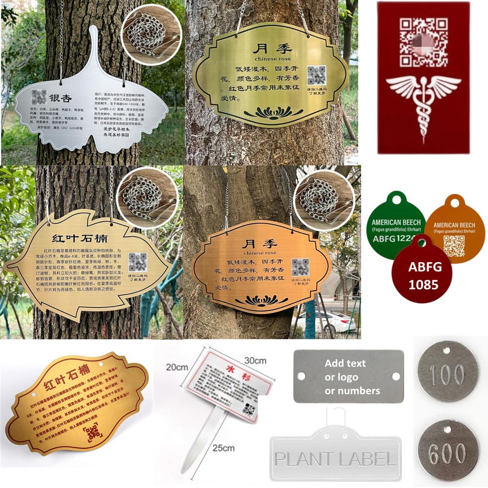 custom metal tree tags