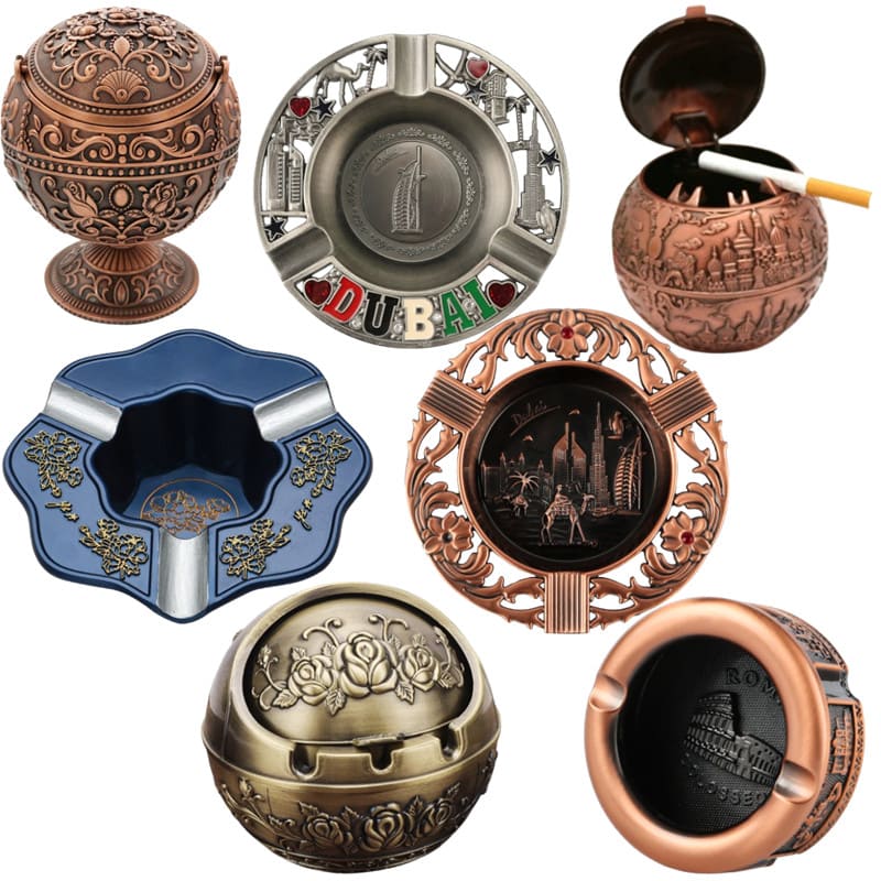 Custom decor metal ashtrays