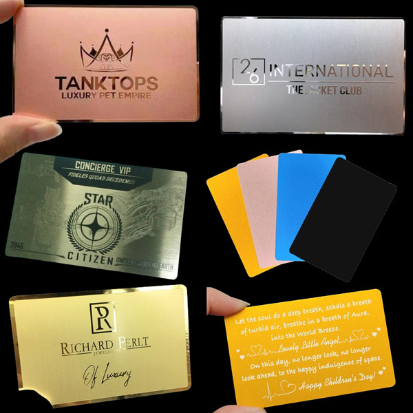 custom metal business cards