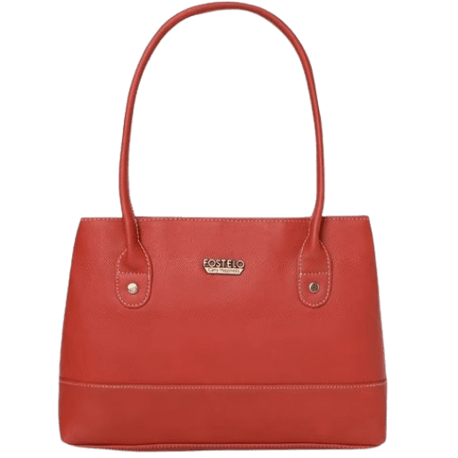 handbag with customized metal logo