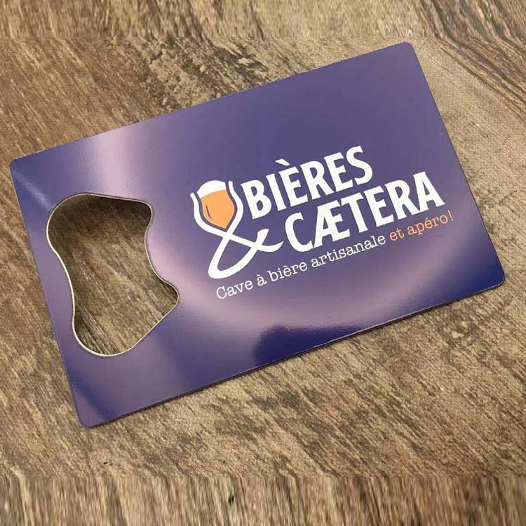 custom shape credit card bottle opener