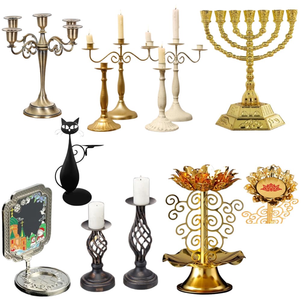 custom metal candle holders